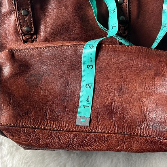 Vilenca Hollland Brown Leather dual handle Tote Bag with braid detail - Picture 12 of 14